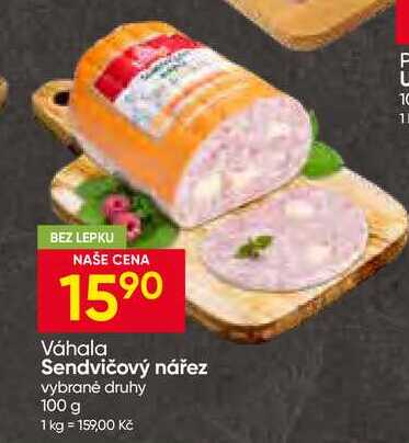 Váhala Sendvičový nářez vybrané druhy 100 g 