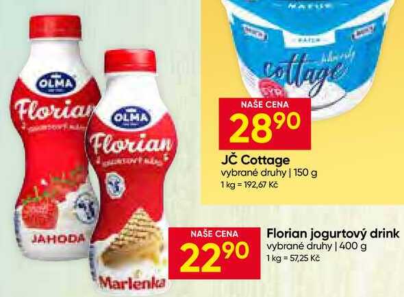 Florian jogurtový drink vybrané druhy 400 g