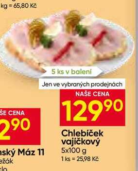 Chlebíček vajíčkový 5x100 g