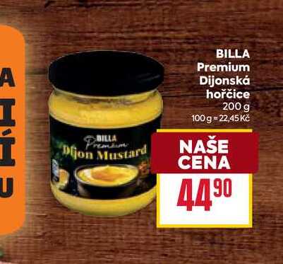 BILLA Premium Dijonská hořčice 200 g
