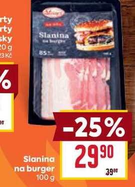 Slanina na burger 100 g