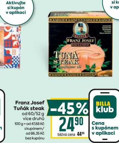 Franz Josef Tuňák steak od 60/52 g