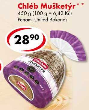 Chléb Mušketýr, 450 g 