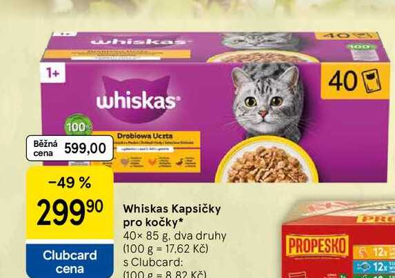 Whiskas Kapsičky pro kočky, 40× 85 g