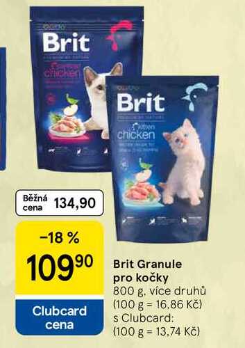 Brit Granule pro kočky, 800 g, více druhů