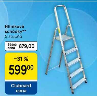 Hliníkové schůdky, 5 stupňů