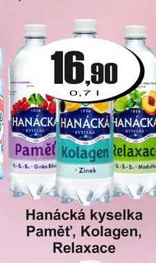 Hanácká kyselka Paměť', Kolagen, Relaxace 0,7 L