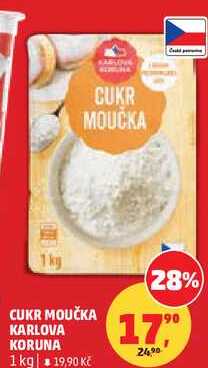 CUKR MOUČKA KARLOVA KORUNA, 1 kg