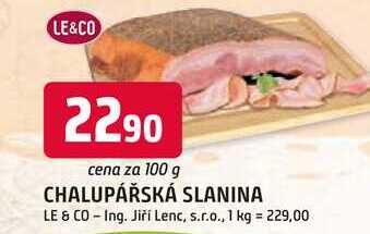 CHALUPÁŘSKÁ SLANINA 100g