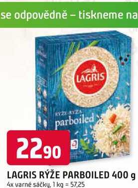 LAGRIS RÝŽE PARBOILED 400 g