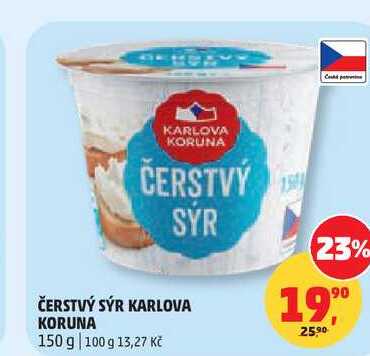 ČERSTVÝ SÝR KARLOVA KORUNA, 150 g