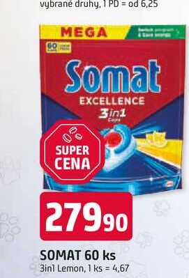 SOMAT tablety do myčky 60 ks