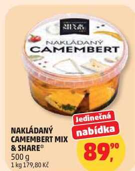 NAKLÁDANÝ CAMEMBERT MIX & SHARE, 500 g