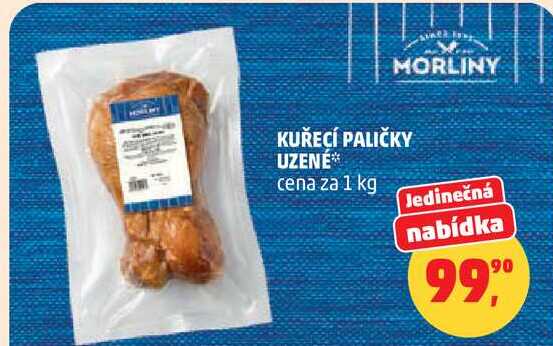 KUŘECÍ PALIČKY UZENÉ, 1 kg 