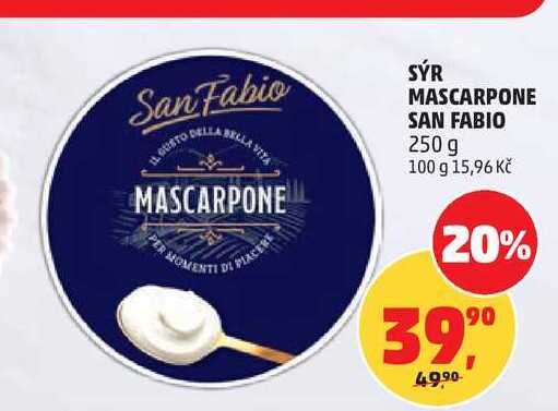 SÝR MASCARPONE SAN FABIO, 250 g