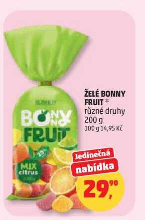 ŽELÉ BONNY FRUIT různé druhy, 200 g