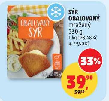 SÝR OBALOVANÝ mražený, 230 g