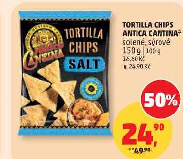 TORTILLA CHIPS ANTICA CANTINA solené, 150 g
