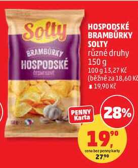 HOSPODSKÉ BRAMBŮRKY SOLTY různé druhy, 150 g