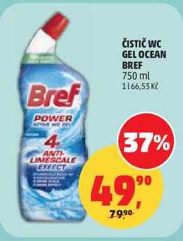 ČISTIČ WC GEL OCEAN BREF, 750 ml