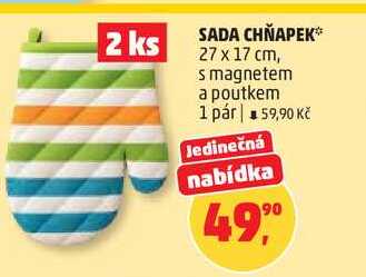 SADA CHŇAPEK 27 x 17 cm, s magnetem a poutkem, 1 pár