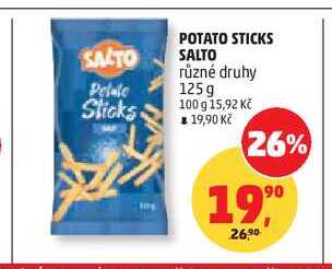 POTATO STICKS SALTO, 125 g