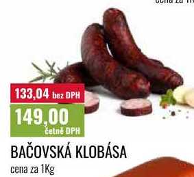 BAČOVSKÁ KLOBÁSA, cena za 1kg