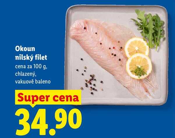 Okoun nilský filet, cena za 100 g