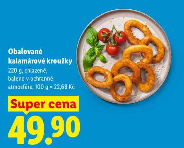 Obalované kalamárové kroužky, 220 g