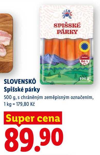 SLOVENSKÔ Spišské párky, 500 g