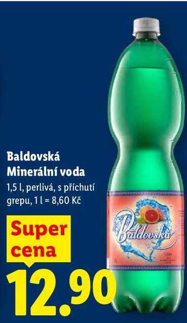 Baldovská Minerální voda, 1,5 l