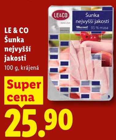 LE & CO Šunka nejvyšší jakosti, 100 g