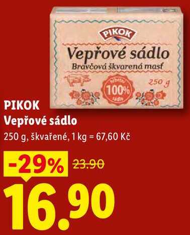 PIKOK Vepřové sádlo, 250 g