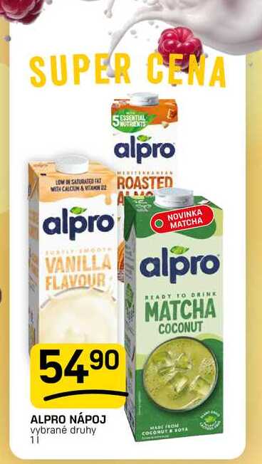 ALPRO NÁPOJ vybrané druhy 1l
