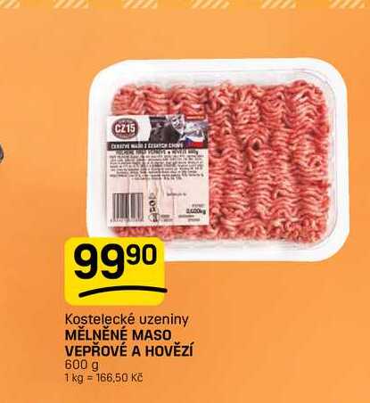 MĚLNĚNÉ MASO VEPŘOVÉ A HOVĚZÍ 600 g