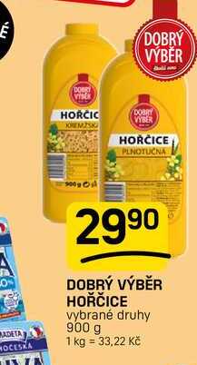 DOBRÝ VÝBĚR HOŘČICE vybrané druhy 900 g