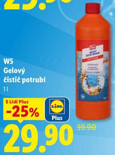 W5 Gelový čistič potrubí, 1 l
