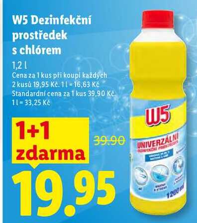 W5 Dezinfekční prostředek s chlórem, 1,2 l