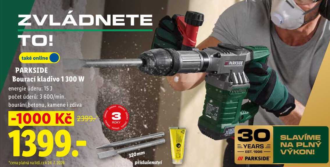 PARKSIDE Bourací kladivo 1300 W 