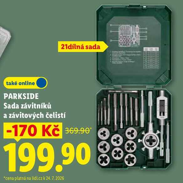 PARKSIDE Sada závitníků a závitových čelistí 