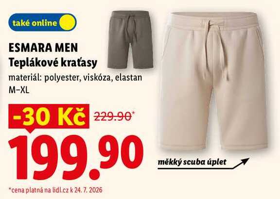 ESMARA MEN Teplákové kraťasy 
