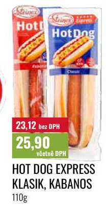 HOT DOG EXPRESS KLASIK, KABANOS, 110g  