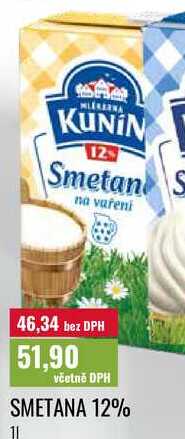 SMETANA 12%, 1l