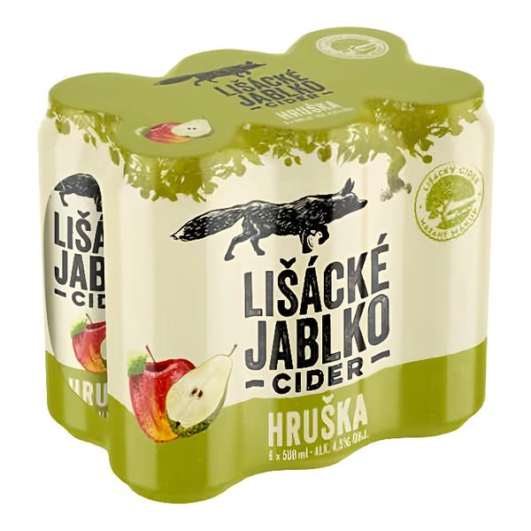 Lišácké jablko Hruška, plech multipack 6x500 ml
