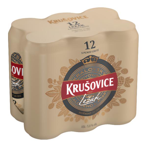 Krušovice Královský ležák 12, světlý, plech multipack 6x500 ml