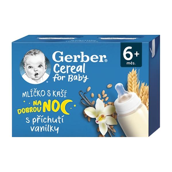 Gerber Mlíčko s kaší s vanilkovou příchutí (2x 200 ml)