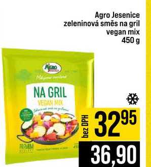 Agro Jesenice zeleninová směs na gril vegan mix 450 g 