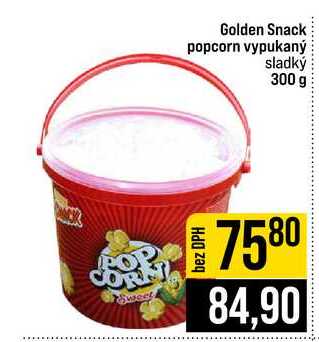 Golden Snack popcorn vypukaný sladký 300 g