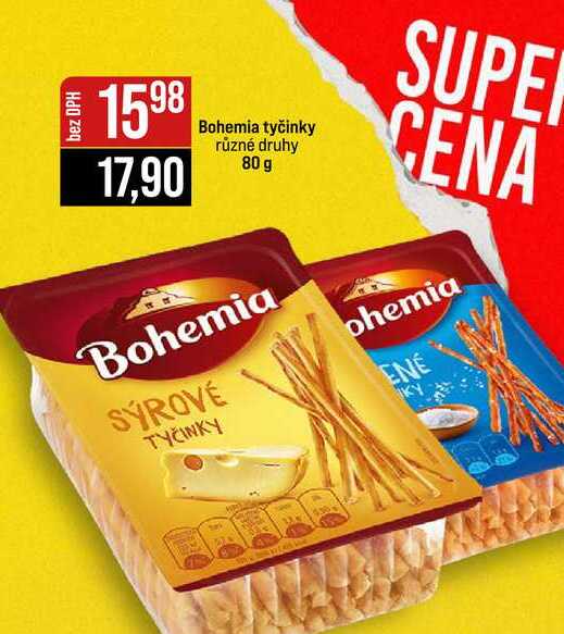 Bohemia tyčinky různé druhy 80 g