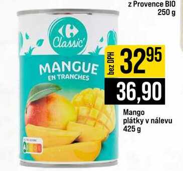 Mango plátky v nálevu 425 g